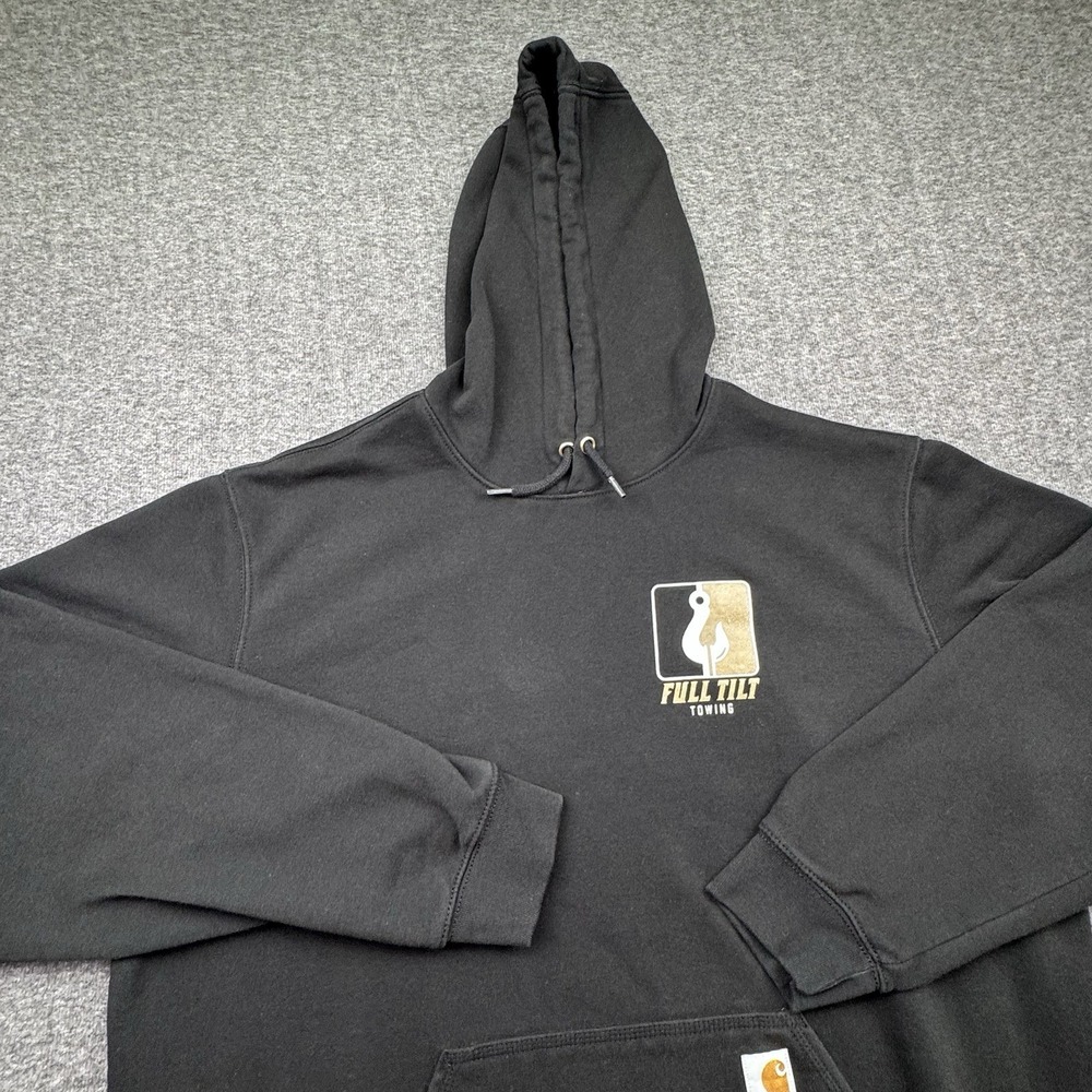 Carhartt Original Fit Hoodie Hooded Men XL Black Pullover K121 Full Tilt Work